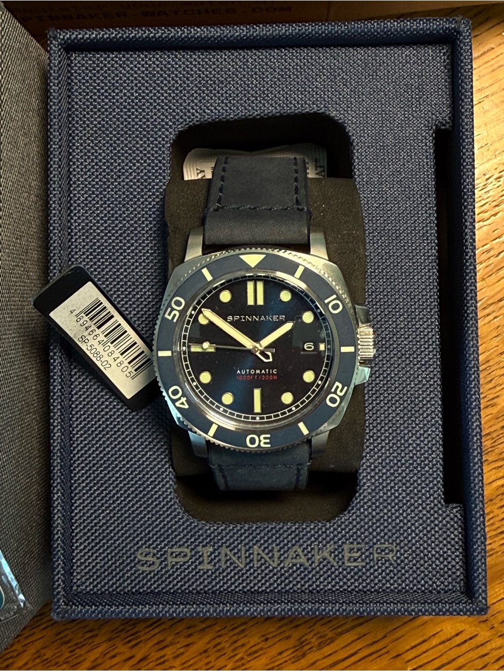 Spinnaker Hull Automatic Dive Watch Arctic Blue NWT